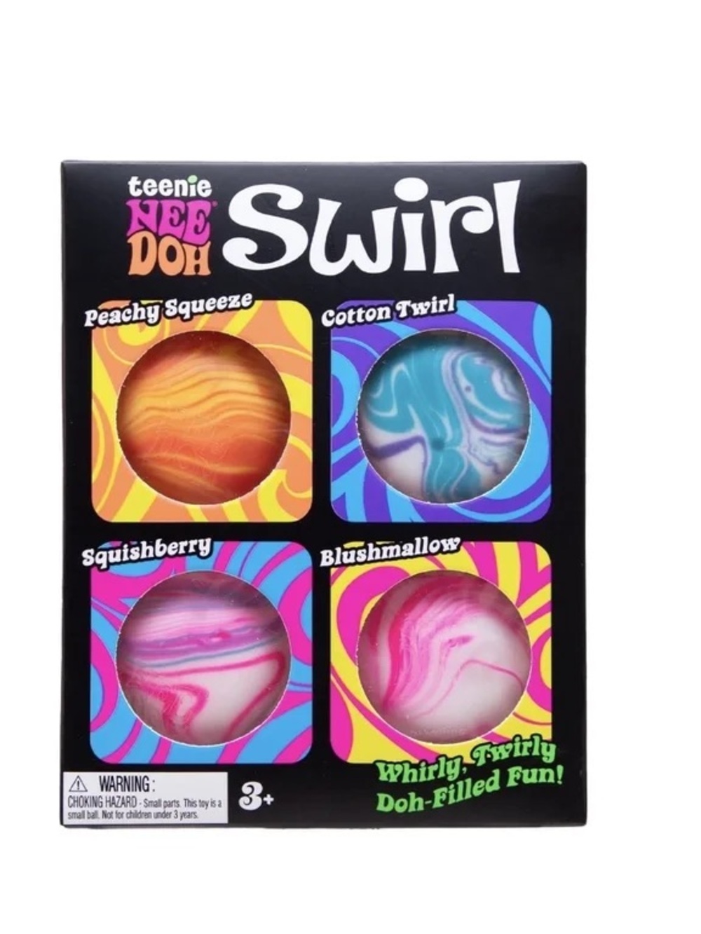Viral NeeDoh Teenie Swirl Set - Peachy, Blue, Pink, Multi
